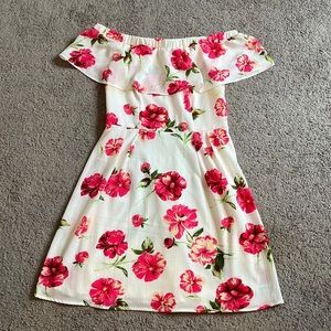 Off the shoulder floral dress